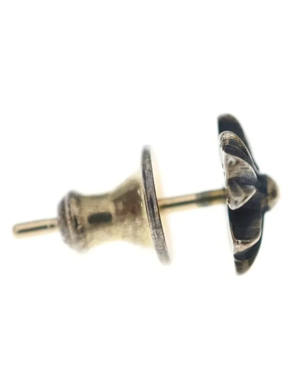 Chrome Hearts No2 CH Pls CH Plus Stud Earrings Silver